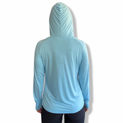 Women's Fishing Hoodie UPF 30+ (Blue)